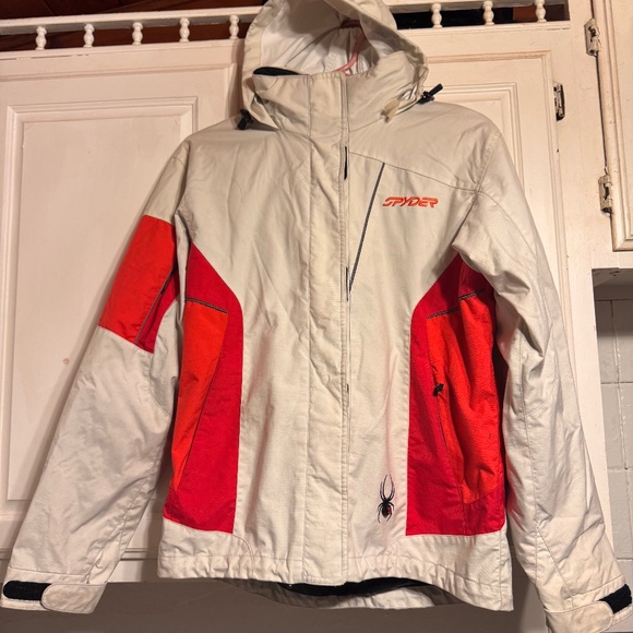Spyder Other - Spyder Kids' Red and White Jacket Shell water and wind resistant size 16